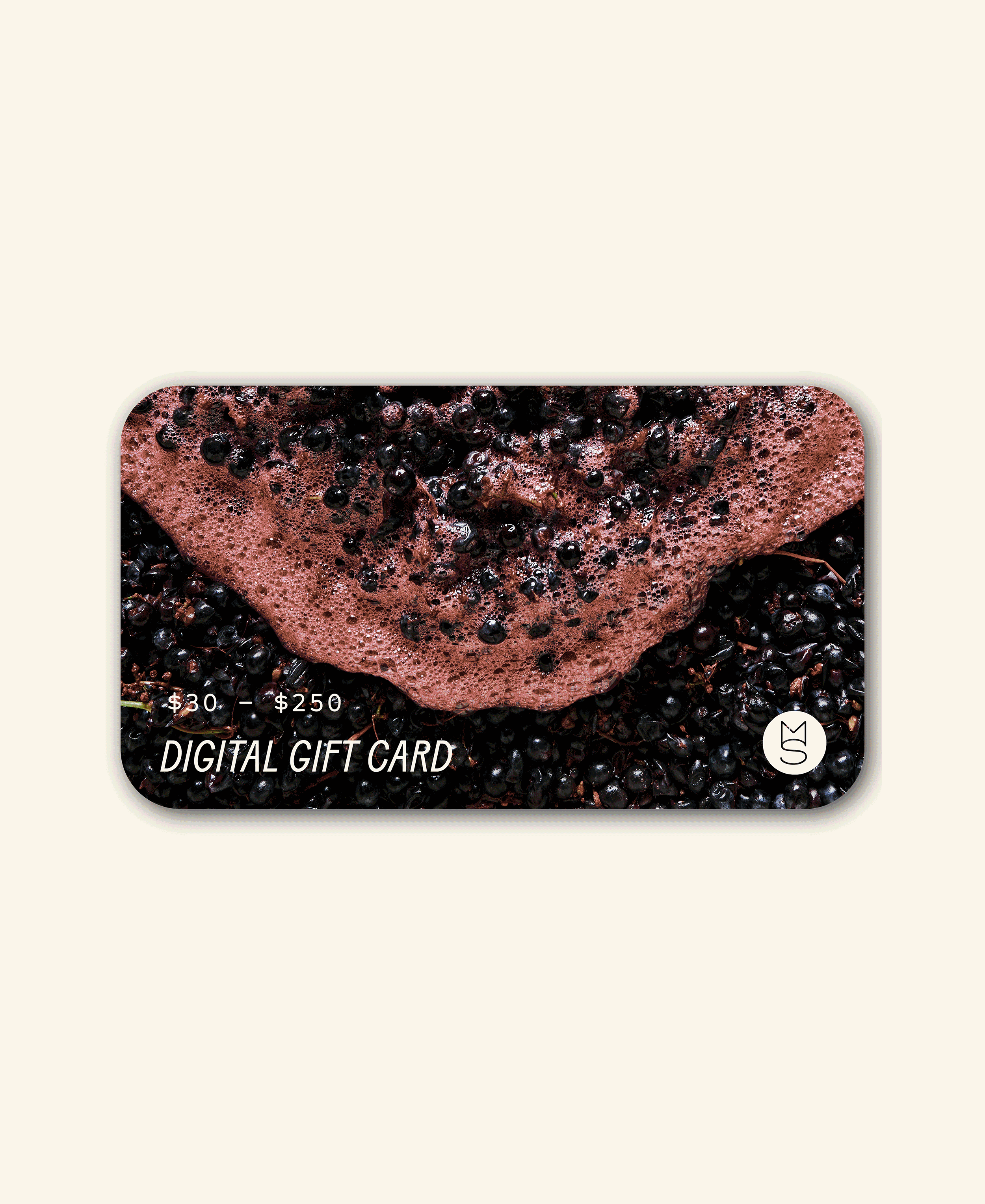 Digital Gift Card Image with various wine inspired images.