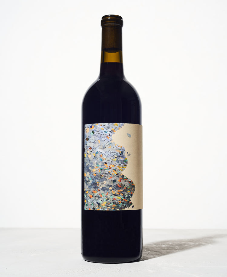 Bottle of Wine against a white background.